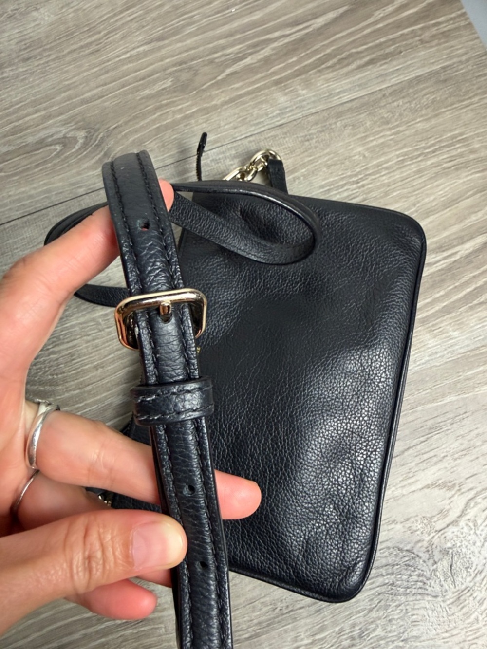 Kate Spade Black Pebbled Leather Crossbody Bag - Picture 6 of 10